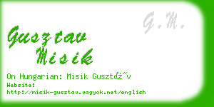 gusztav misik business card